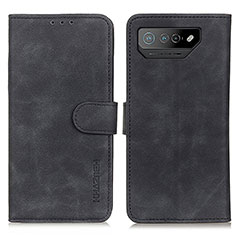 Leather Case Stands Flip Cover Holder K03Z for Asus ROG Phone 7 Pro Black