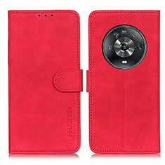 Leather Case Stands Flip Cover Holder K03Z for Huawei Honor Magic4 5G Red