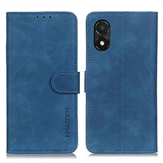 Leather Case Stands Flip Cover Holder K03Z for Huawei Honor X5 Blue