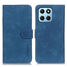 Leather Case Stands Flip Cover Holder K03Z for Huawei Honor X8 5G Blue