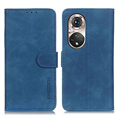 Leather Case Stands Flip Cover Holder K03Z for Huawei Nova 9 Pro Blue