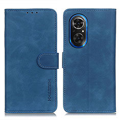 Leather Case Stands Flip Cover Holder K03Z for Huawei Nova 9 SE Blue