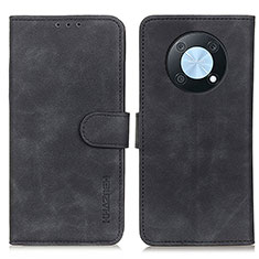 Leather Case Stands Flip Cover Holder K03Z for Huawei Nova Y90 Black