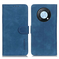 Leather Case Stands Flip Cover Holder K03Z for Huawei Nova Y90 Blue