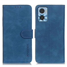 Leather Case Stands Flip Cover Holder K03Z for Motorola Moto E22i Blue