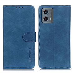 Leather Case Stands Flip Cover Holder K03Z for Motorola Moto G 5G (2023) Blue