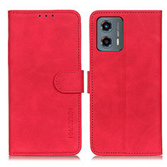 Leather Case Stands Flip Cover Holder K03Z for Motorola Moto G 5G (2023) Red