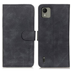 Leather Case Stands Flip Cover Holder K03Z for Nokia C110 Black