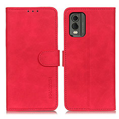Leather Case Stands Flip Cover Holder K03Z for Nokia C210 Red