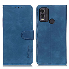 Leather Case Stands Flip Cover Holder K03Z for Nokia C22 Blue