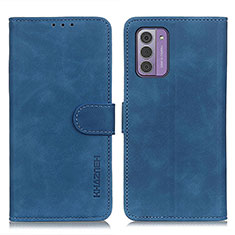 Leather Case Stands Flip Cover Holder K03Z for Nokia G42 5G Blue
