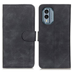 Leather Case Stands Flip Cover Holder K03Z for Nokia X30 5G Black