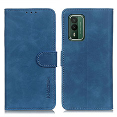Leather Case Stands Flip Cover Holder K03Z for Nokia XR21 Blue