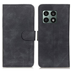 Leather Case Stands Flip Cover Holder K03Z for OnePlus 10 Pro 5G Black
