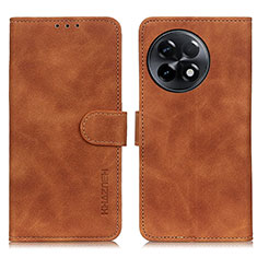 Leather Case Stands Flip Cover Holder K03Z for OnePlus 11R 5G Brown