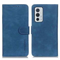 Leather Case Stands Flip Cover Holder K03Z for OnePlus 9RT 5G Blue