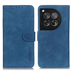Leather Case Stands Flip Cover Holder K03Z for OnePlus Ace 3 5G Blue