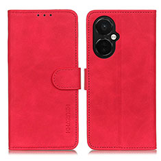Leather Case Stands Flip Cover Holder K03Z for OnePlus Nord CE 3 5G Red