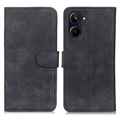 Leather Case Stands Flip Cover Holder K03Z for Realme 10 Pro 5G Black