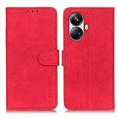 Leather Case Stands Flip Cover Holder K03Z for Realme 10 Pro+ Plus 5G Red