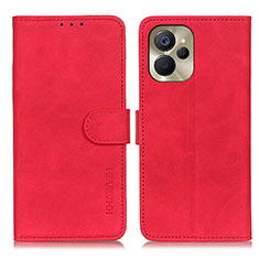 Leather Case Stands Flip Cover Holder K03Z for Realme 10T 5G Red