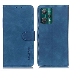 Leather Case Stands Flip Cover Holder K03Z for Realme 9 Pro 5G Blue