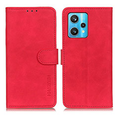 Leather Case Stands Flip Cover Holder K03Z for Realme 9 Pro+ Plus 5G Red