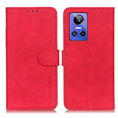 Leather Case Stands Flip Cover Holder K03Z for Realme GT Neo3 5G Red