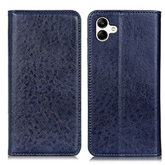 Leather Case Stands Flip Cover Holder K03Z for Samsung Galaxy A05 Blue