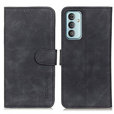 Leather Case Stands Flip Cover Holder K03Z for Samsung Galaxy M13 4G Black