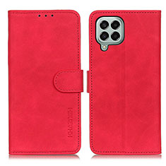 Leather Case Stands Flip Cover Holder K03Z for Samsung Galaxy M33 5G Red