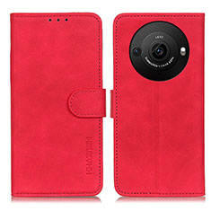 Leather Case Stands Flip Cover Holder K03Z for Sharp Aquos R8 Pro Red