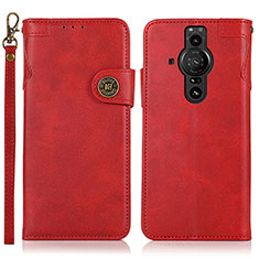 Leather Case Stands Flip Cover Holder K03Z for Sony Xperia PRO-I Red