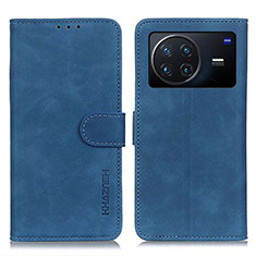 Leather Case Stands Flip Cover Holder K03Z for Vivo X Note Blue
