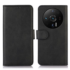 Leather Case Stands Flip Cover Holder K03Z for Xiaomi Mi 12 Ultra 5G Black