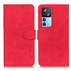 Leather Case Stands Flip Cover Holder K03Z for Xiaomi Mi 12T 5G Red