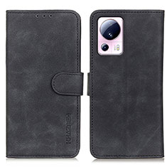 Leather Case Stands Flip Cover Holder K03Z for Xiaomi Mi 13 Lite 5G Black