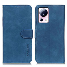 Leather Case Stands Flip Cover Holder K03Z for Xiaomi Mi 13 Lite 5G Blue