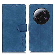 Leather Case Stands Flip Cover Holder K03Z for Xiaomi Mi 13 Ultra 5G Blue