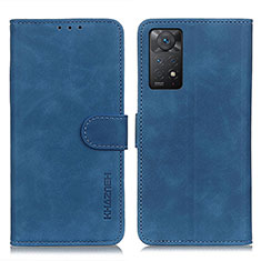 Leather Case Stands Flip Cover Holder K03Z for Xiaomi Redmi Note 11 Pro 4G Blue