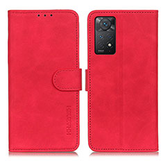 Leather Case Stands Flip Cover Holder K03Z for Xiaomi Redmi Note 11 Pro 4G Red