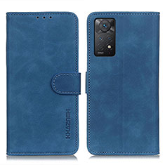 Leather Case Stands Flip Cover Holder K03Z for Xiaomi Redmi Note 11 Pro 5G Blue
