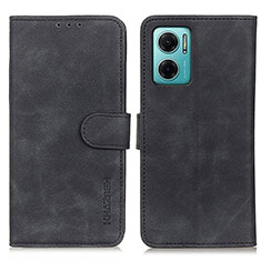 Leather Case Stands Flip Cover Holder K03Z for Xiaomi Redmi Note 11E 5G Black