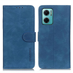Leather Case Stands Flip Cover Holder K03Z for Xiaomi Redmi Note 11E 5G Blue