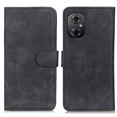 Leather Case Stands Flip Cover Holder K03Z for Xiaomi Redmi Note 11R 5G Black