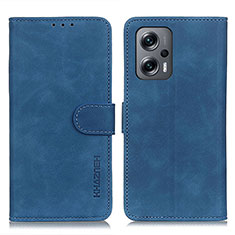 Leather Case Stands Flip Cover Holder K03Z for Xiaomi Redmi Note 11T Pro+ Plus 5G Blue