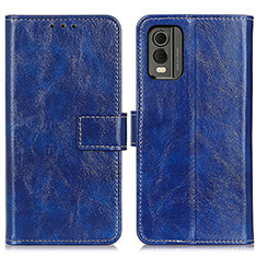 Leather Case Stands Flip Cover Holder K04Z for Nokia C210 Blue