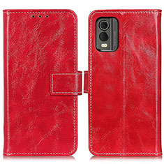 Leather Case Stands Flip Cover Holder K04Z for Nokia C210 Red