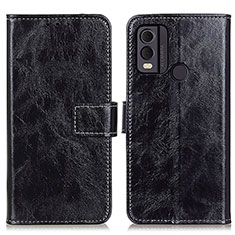 Leather Case Stands Flip Cover Holder K04Z for Nokia C22 Black