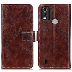 Leather Case Stands Flip Cover Holder K04Z for Nokia G11 Plus Brown